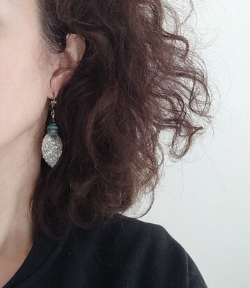 Dried flowers earrings