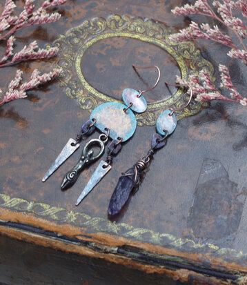 Goddess amulet symbol earrings