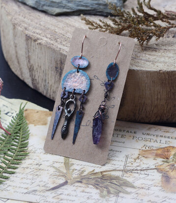 Goddess amulet symbol earrings