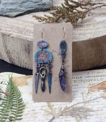 Goddess amulet symbol earrings