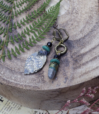 Dried flowers earrings